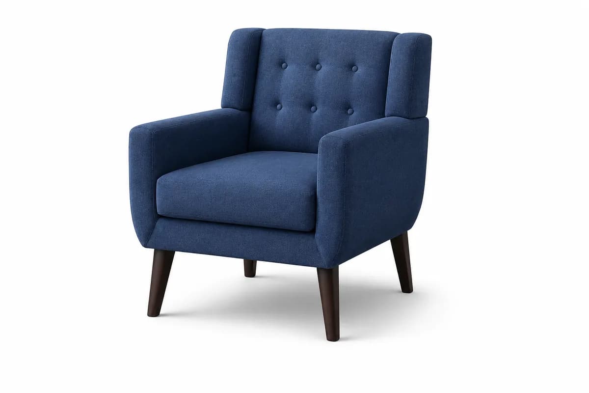 Tufted armchair generated 3D model