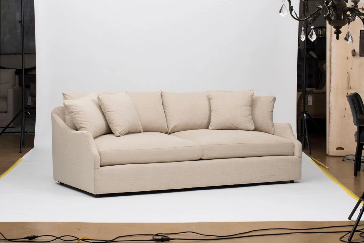Linen sofa source photo
